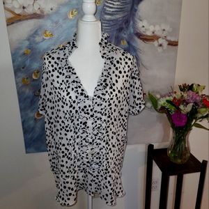 Sunny leigh women's 1x polka dot top